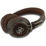 Casque Bluetooth Guess 4G Metal Logo avec ENC, 30 h et charge USB-C - Brown – Image 2