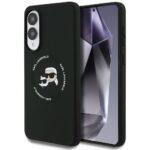 Coque Karl Lagerfeld Silicone Double Heads MagSafe pour Samsung Galaxy S25 Edge - Black