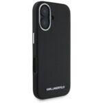 Coque Karl Lagerfeld Saffiano Full Wrapped Elongated Metal Logo MagSafe pour iPhone 16 - Black – Image 4