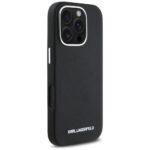 Coque Karl Lagerfeld Saffiano Full Wrapped Elongated Metal Logo MagSafe pour iPhone 16 Pro - Black – Image 4