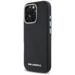 Coque Karl Lagerfeld Saffiano Full Wrapped Elongated Metal Logo MagSafe pour iPhone 16 Pro Max - Black – Image 2