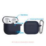 Coque Blueo Liquid Silicone Protect pour AirPods 3 - Black – Image 6