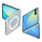 Coque Spigen Air Skin MagSafe pour Samsung Galaxy Z Flip7 - Crystal Clear / White