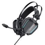 Casque gaming filaire Yesido EK03, drivers 50 mm, jack 3,5 mm + USB - Black