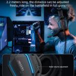 Casque gaming filaire Yesido EK03, drivers 50 mm, jack 3,5 mm + USB - Black – Image 5
