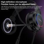 Casque gaming USB Yesido EK05, drivers 50 mm, RGB, câble 1,2 m - Black – Image 3