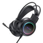 Casque gaming USB Yesido EK05, drivers 50 mm, RGB, câble 1,2 m - Black