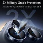 Protection d'objectif ESR Armorite Camera Lens Protectors pour iPhone 14 Pro/14 Pro Max / 15 Pro/15 Pro Max / 16 Pro/16 Pro Max / 17 Pro/17 Pro Max - Blue – Image 5