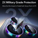 Protection d'objectif ESR Armorite Camera Lens Protectors pour iPhone 14 Pro/14 Pro Max / 15 Pro/15 Pro Max / 16 Pro/16 Pro Max / 17 Pro/17 Pro Max - Chromatic – Image 5