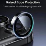 Lot de 2 protections d'objectif ESR Armorite Camera Lens Protectors pour iPhone 14 Pro/14 Pro Max / 15 Pro/15 Pro Max / 16 Pro/16 Pro Max / 17 Pro/17 Pro Max - Black – Image 2