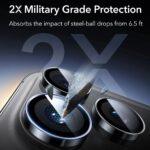 Lot de 2 protections d'objectif ESR Armorite Camera Lens Protectors pour iPhone 14 Pro/14 Pro Max / 15 Pro/15 Pro Max / 16 Pro/16 Pro Max / 17 Pro/17 Pro Max - Black – Image 5