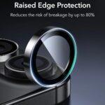 Lot de 2 protections d'objectif ESR Armorite Camera Lens Protectors pour iPhone 16 / iPhone 16 Plus / iPhone 17 - Black – Image 2