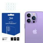Lot de 4 protection de caméra 3mk Lens Protection pour iPhone 14 Pro / iPhone 14 Pro Max - Clear