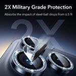 Protection d'objectif ESR Armorite Camera Lens Protectors pour iPhone 14 Pro/14 Pro Max / 15 Pro/15 Pro Max / 16 Pro/16 Pro Max / 17 Pro/17 Pro Max - Blue Shimmer – Image 3