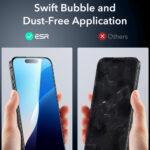 Protection d'écran ESR Armorite Screen Protector pour iPhone 16 Pro Max - Black – Image 6