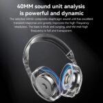 Casque Bluetooth Yesido EP08, BT 5.3, drivers 40 mm, batterie 400 mAh - Black – Image 3