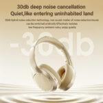 Casque Bluetooth Acefast H5 avec ANC et confort over-ear - White – Image 4