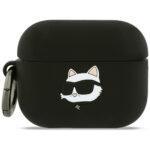 Coque Karl Lagerfeld Silicone Choupette Head 3D pour AirPods Pro 3 - Black