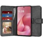 Étui portefeuille Techsuit Diary Book pour Motorola Moto G57 Power / G67 Power - Black