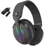 Casque gaming Proove Glimmer sans fil, 2.4 GHz + Bluetooth 5.4, batterie 900 mAh - Black / Purple