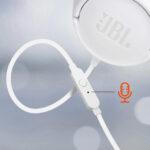Casque filaire JBL Tune 500 on-ear, drivers 32 mm, télécommande micro - White – Image 6
