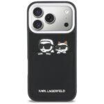 Coque porte-cartes Karl Lagerfeld Hardcase Leather K&C Print & Pocket pour iPhone 17 Pro - Black – Image 3