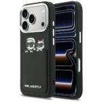 Coque porte-cartes Karl Lagerfeld Hardcase Leather K&C Print & Pocket pour iPhone 17 Pro Max - Black