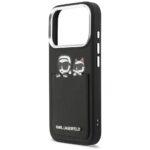 Coque porte-cartes Karl Lagerfeld Hardcase Leather K&C Print & Pocket pour iPhone 17 Pro Max - Black – Image 4