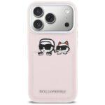 Coque porte-cartes Karl Lagerfeld Hardcase Leather K&C Print & Pocket pour iPhone 17 Pro - Pink – Image 3