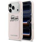 Coque porte-cartes Karl Lagerfeld Hardcase Leather K&C Print & Pocket pour iPhone 17 Pro - Pink