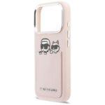 Coque porte-cartes Karl Lagerfeld Hardcase Leather K&C Print & Pocket pour iPhone 17 Pro Max - Pink – Image 2