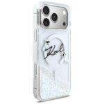 Coque Karl Lagerfeld Glitter Karl Script Logo MagSafe pour iPhone 17 Pro Max - Clear – Image 2