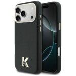 Coque Karl Lagerfeld Hardcase Leather Khead Logo MagSafe pour iPhone 17 Pro Max - Black