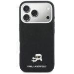 Coque Karl Lagerfeld Hardcase Leather K&C Head Pin MagSafe pour iPhone 17 Pro - Black – Image 3