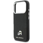 Coque Karl Lagerfeld Hardcase Leather K&C Head Pin MagSafe pour iPhone 17 Pro Max - Black – Image 2