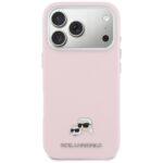 Coque Karl Lagerfeld Hardcase Leather K&C Head Pin MagSafe pour iPhone 17 Pro - Pink – Image 3