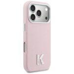 Coque Karl Lagerfeld Hardcase Leather MagSafe with K Head Logo pour iPhone 17 Pro - Pink – Image 4