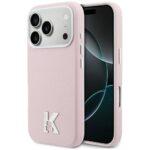 Coque Karl Lagerfeld Hardcase Leather MagSafe with K Head Logo pour iPhone 17 Pro - Pink