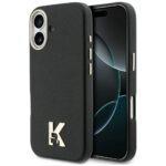 Coque Karl Lagerfeld Hardcase Leather MagSafe with K Head Logo pour iPhone 17 - Black