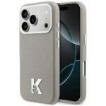 Coque Karl Lagerfeld Hardcase Leather MagSafe with K Head Logo pour iPhone 17 Pro - Grey