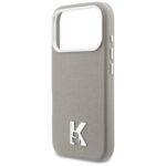 Coque Karl Lagerfeld Hardcase Leather MagSafe with K Head Logo pour iPhone 17 Pro Max - Grey – Image 6