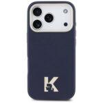 Coque Karl Lagerfeld Hardcase Leather MagSafe with K Head Logo pour iPhone 17 Pro - Blue – Image 3