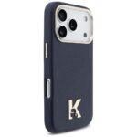 Coque Karl Lagerfeld Hardcase Leather MagSafe with K Head Logo pour iPhone 17 Pro - Blue – Image 2
