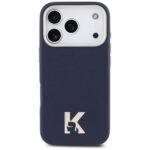 Coque Karl Lagerfeld Hardcase Leather MagSafe with K Head Logo pour iPhone 17 Pro Max - Blue – Image 2