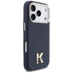 Coque Karl Lagerfeld Hardcase Leather MagSafe with K Head Logo pour iPhone 17 Pro Max - Blue – Image 4