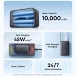 Batterie externe Anker Nano 10 000 mAh 45W avec câble USB-C rétractable intégré - Noir – Image 3