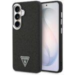 Coque Guess Fixed Glitter Triangle Logo pour Samsung Galaxy S26 - Black