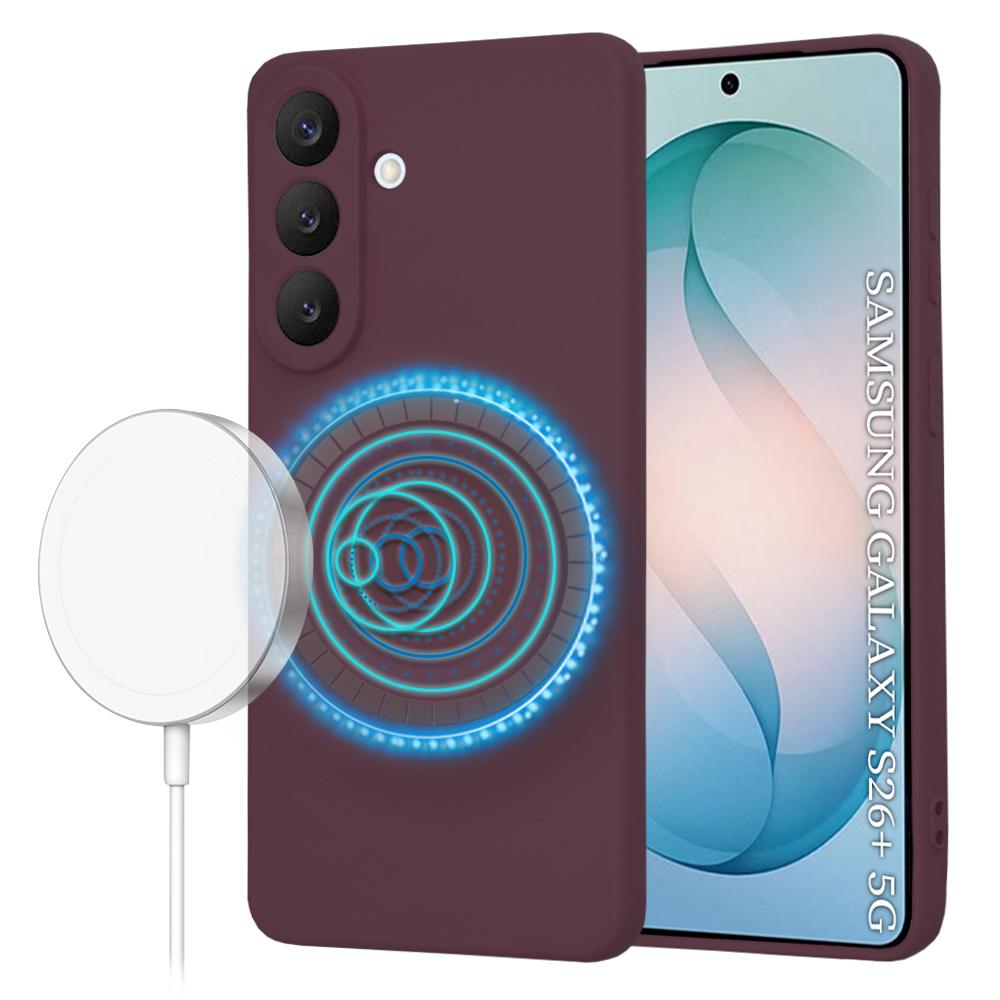 2925061 Coque Techsuit SoftFlex MagSafe pour Samsung Galaxy S26 Plus - Plum Red – Image 1