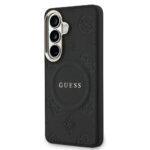 Coque Guess Saffiano Peony Embossed Ring MagSafe pour Samsung Galaxy S26 - Black – Image 4