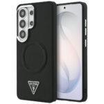 Coque Guess Embossed Ring Triangle Logo MagSafe pour Samsung Galaxy S26 Ultra - Black